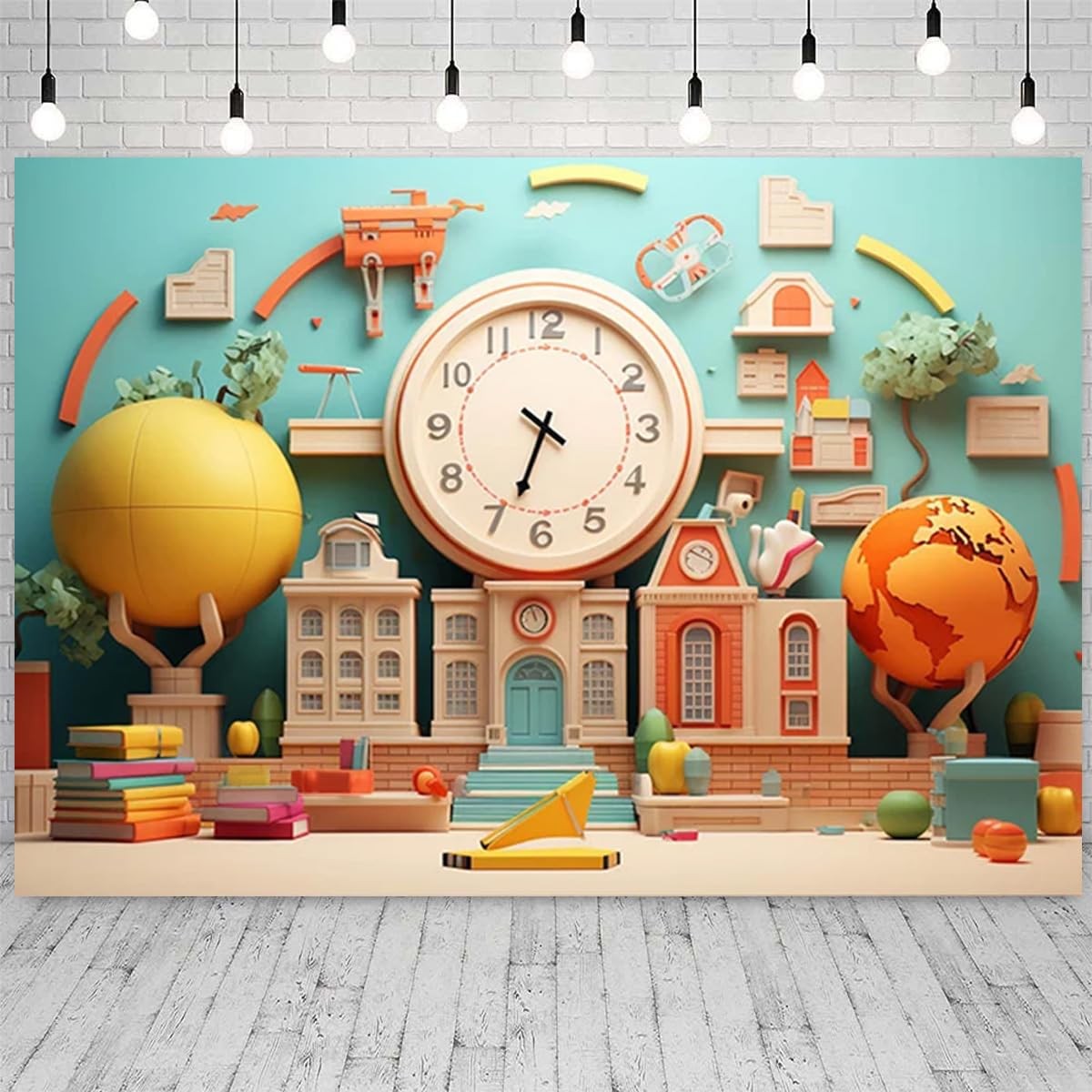 Back to School Photography Backdrop 7x5ft Kids Teacher Classroom Office Decor