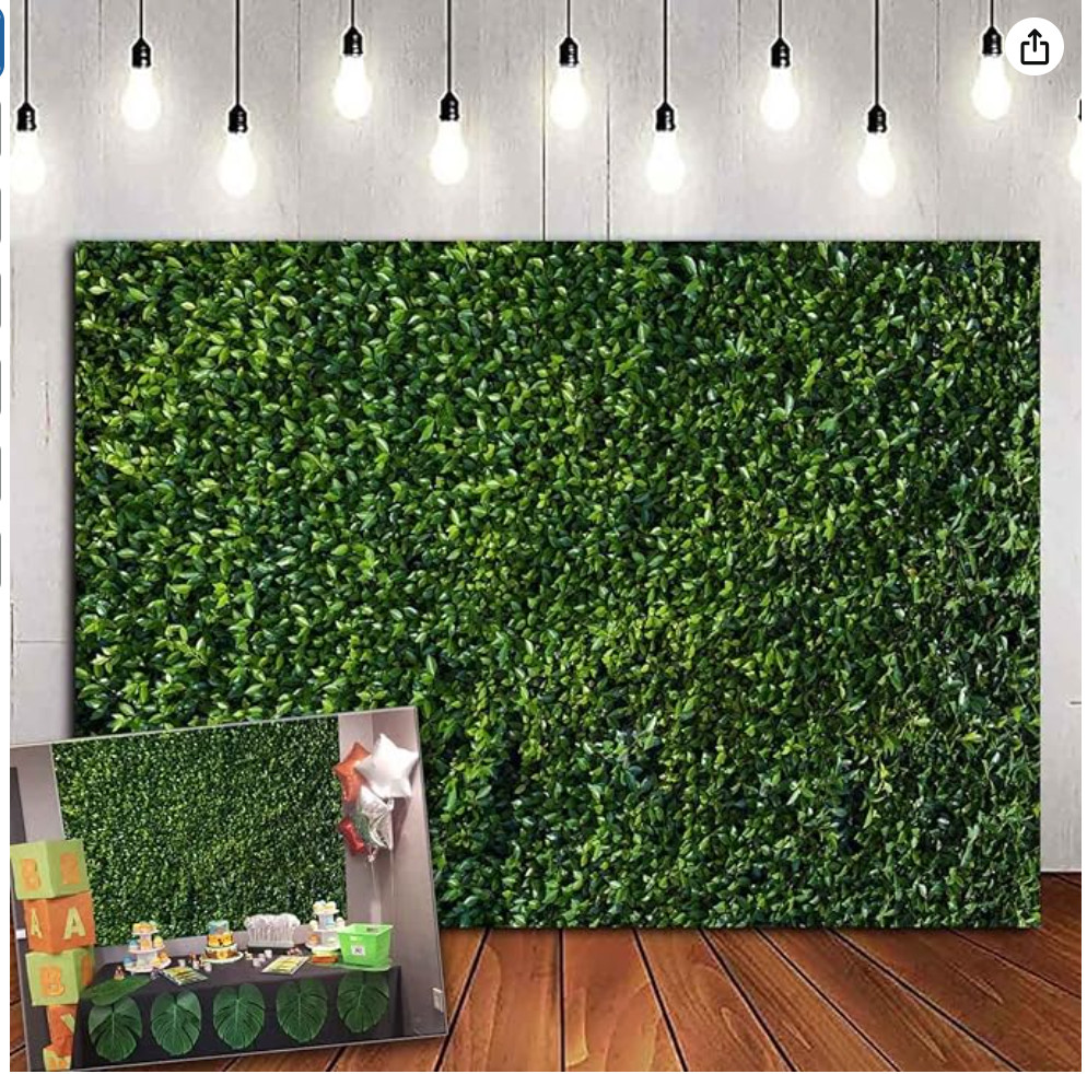 HQM 7x5FT Nature Spring 3D Green Leaves Theme Photo Background Wedding 7×5 FT