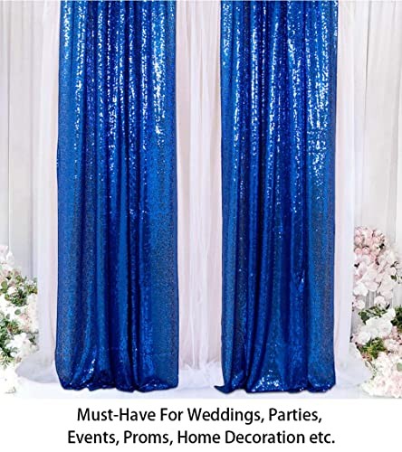 Sequin Curtains 2 Panels Blue 2FTx8FT Sequin Photo Backdrop 2FTx8FTx2 Royal