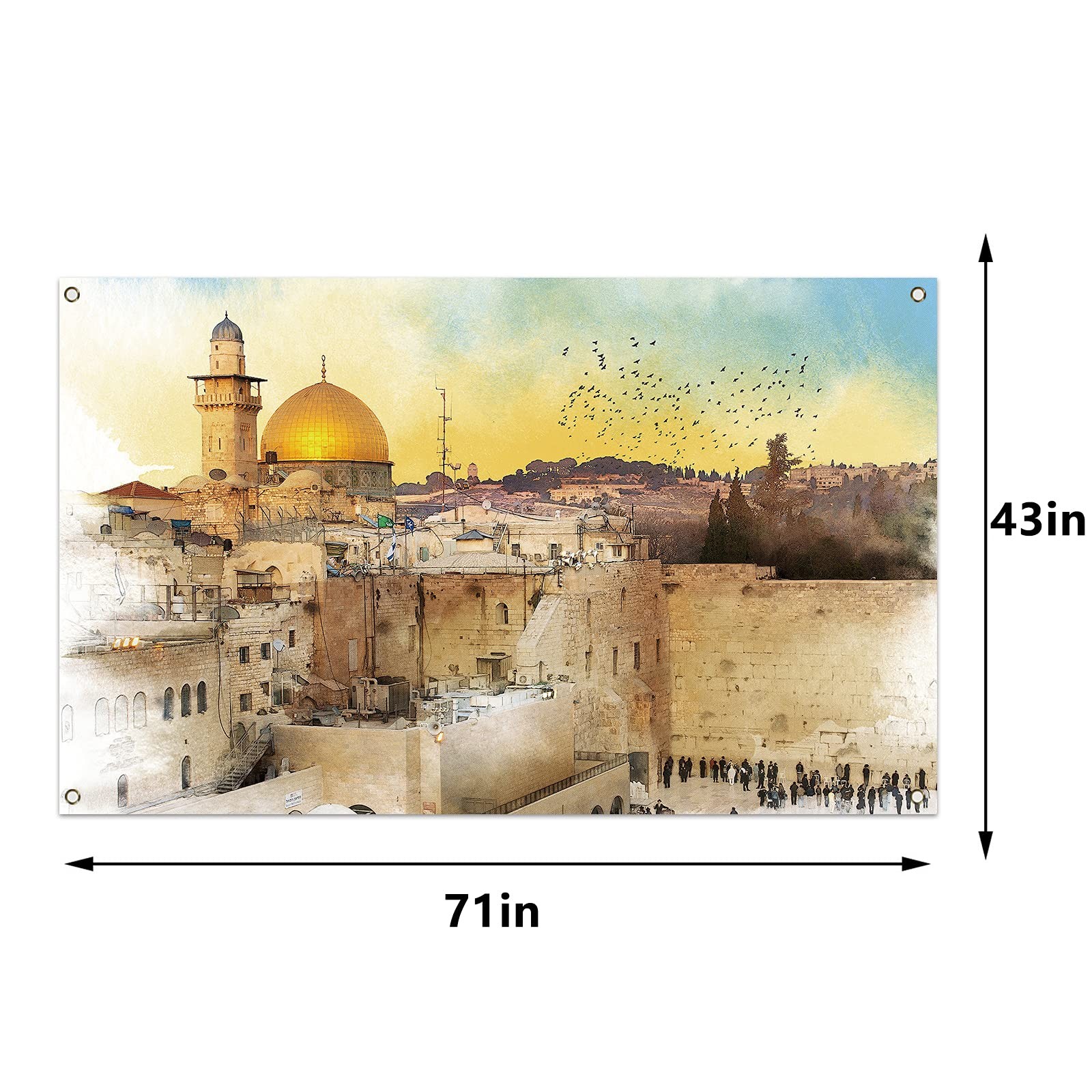 Jerusalem Western Wall Backdrop for Jewish New Year Rosh Hashanah Shana Tova …