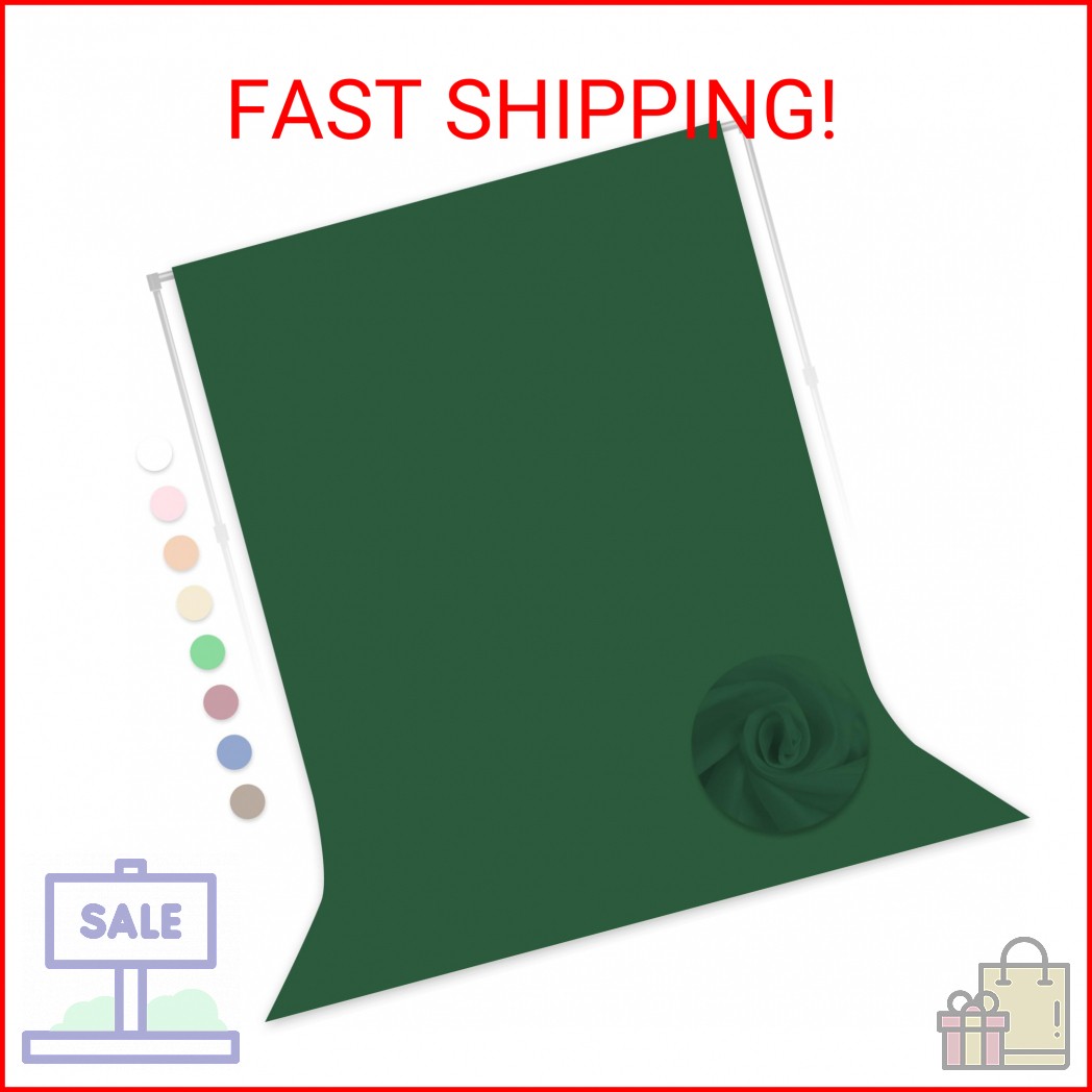 Dark Green Photography Backdrop for Photoshoot, Fabric, 8×10 FT