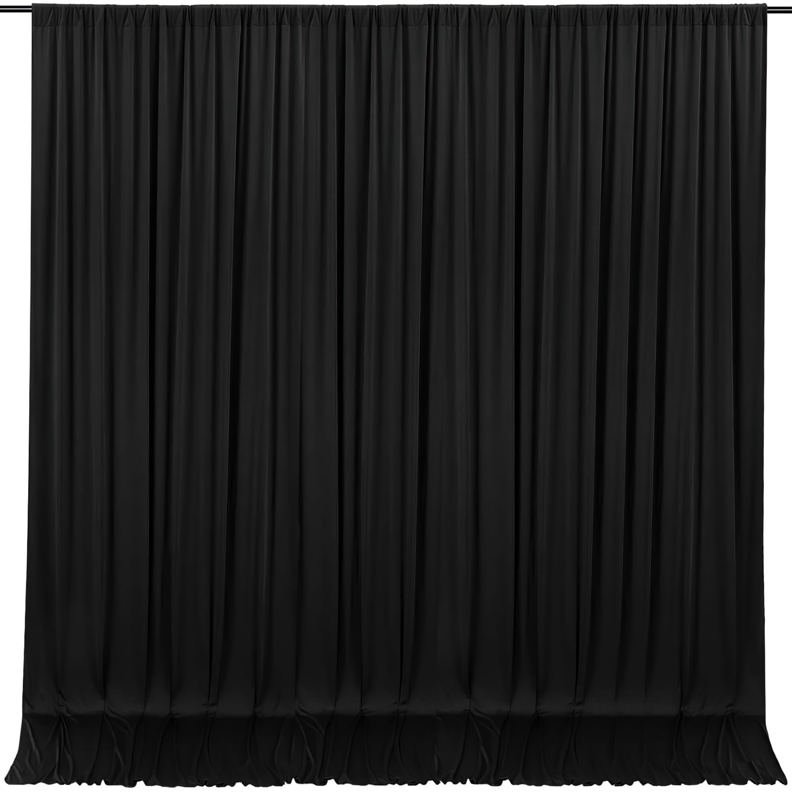 10ft x 10ft Black Backdrop Curtains Black Drape for Backdrop Thick Solid Fabric