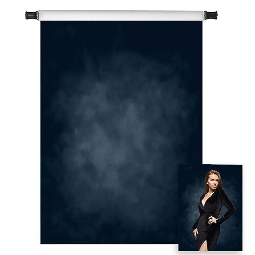 Dark Abstract Backdrops Microfiber Dark Portrait Background for 5x7ft Blue
