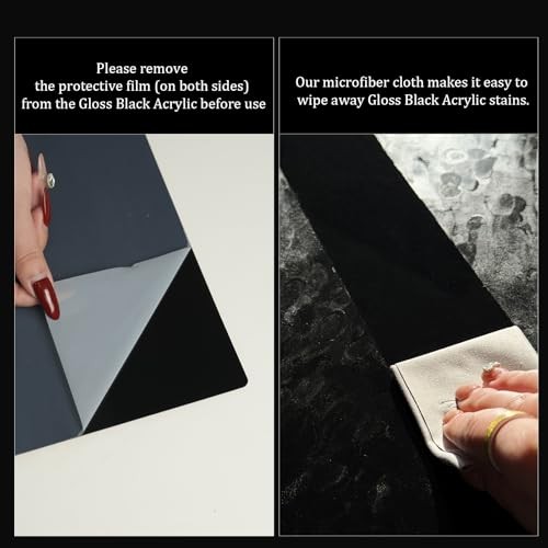 Product Photography Backdrops with Gloss Black Acrylic, 23x35in Photo Backdrop