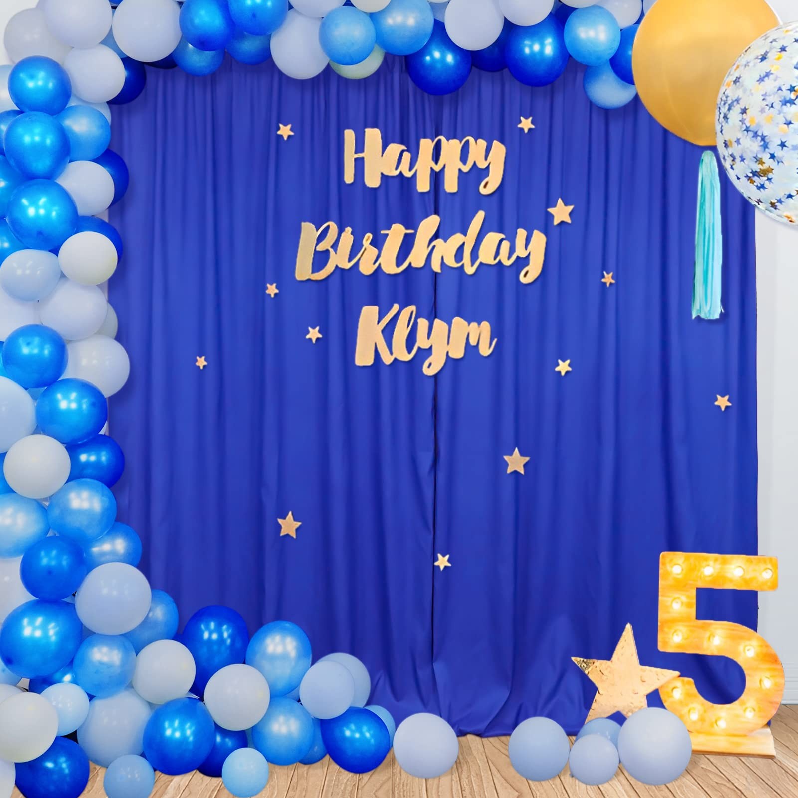 10x10FT Royal Blue Backdrop Curtains for Parties – Blue Party Backdrops for B…