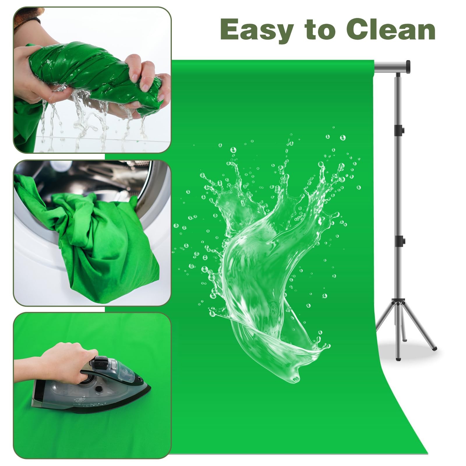 Chromakey Polyester Green Screen Backdrop for Photography Video 10×12 FT