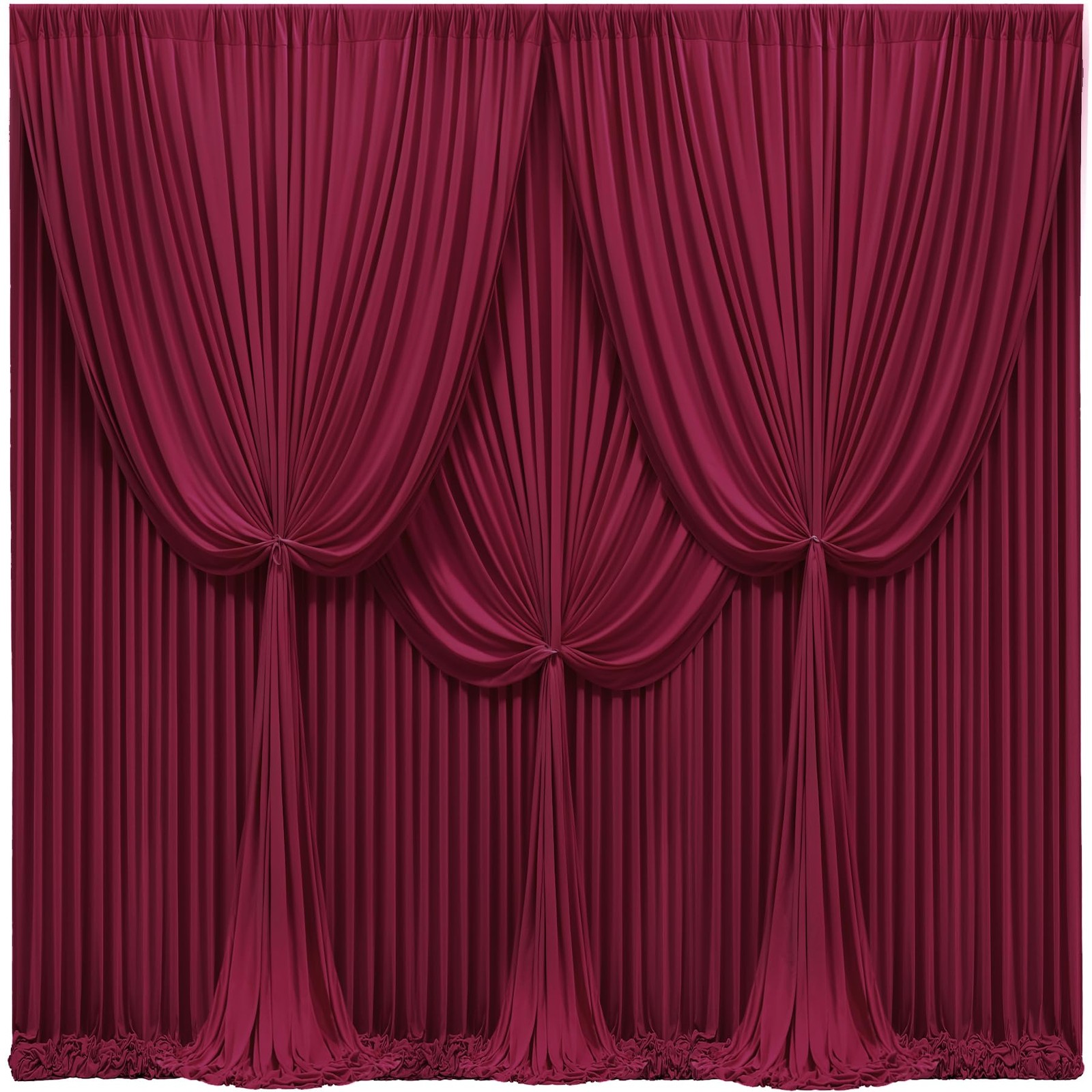 40x10FT Burgundy Backdrop Curtains for W4′ x H10′(10 Panels),