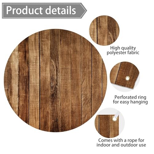7×5 ft Wood Backdrop for Photography Rustic Brown Wooden Board 7×5 FT Vintage