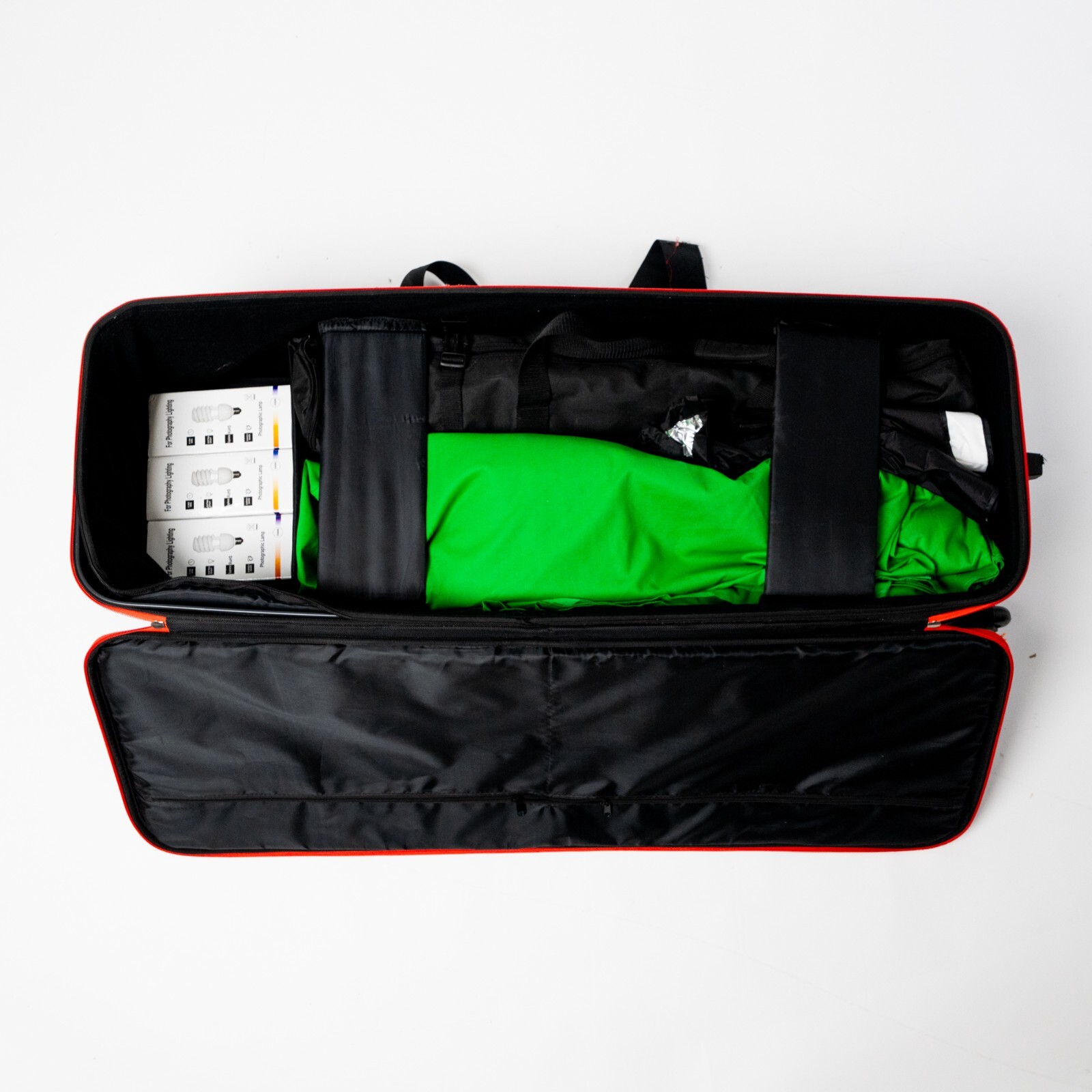 COWBOY STUDIO 2550 Backdrop System 10×12 Black/White/Green Muslins Stands & Case