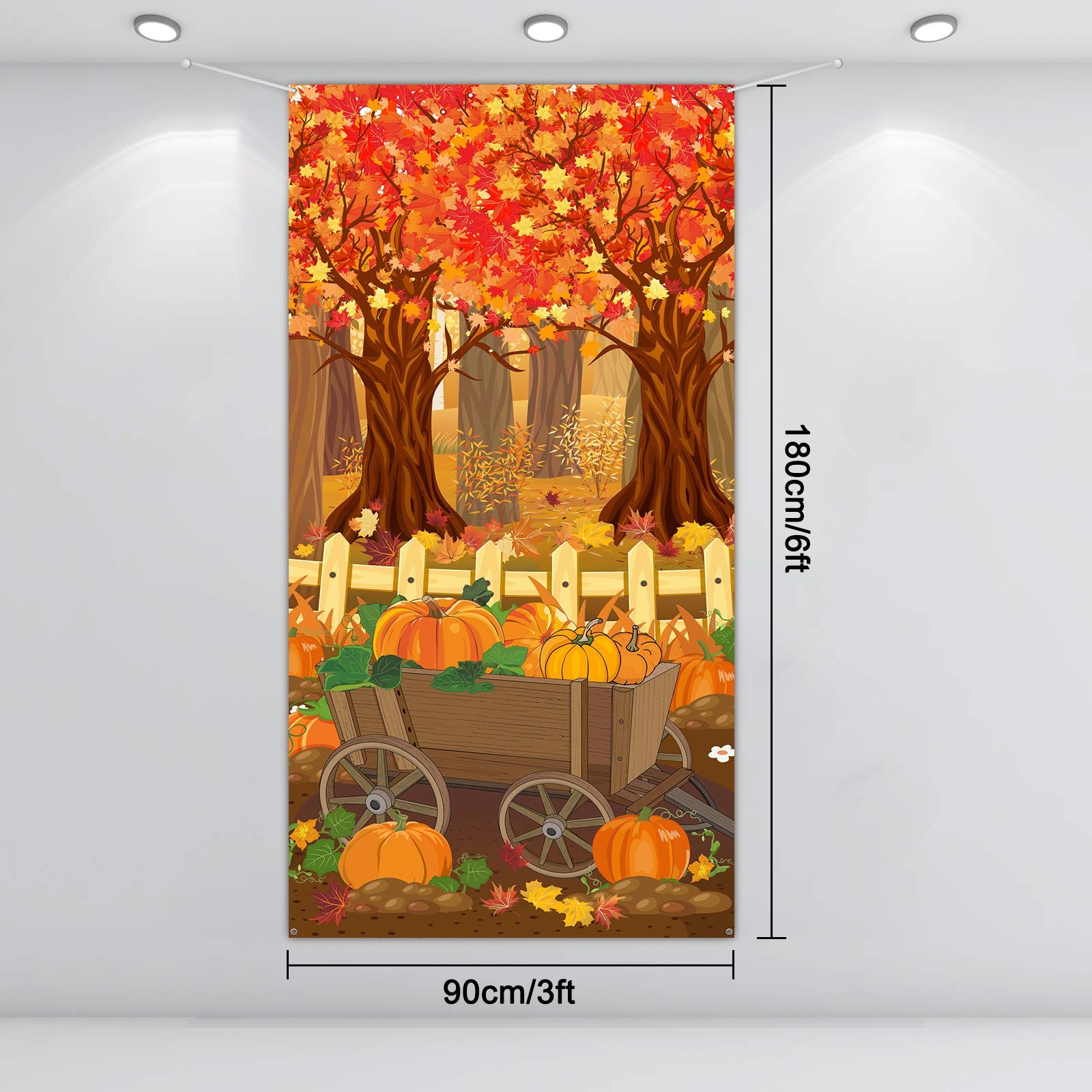 Thanksgiving Decoration Photo Backdrop Fall 6 x 3 foot, as the picture shown