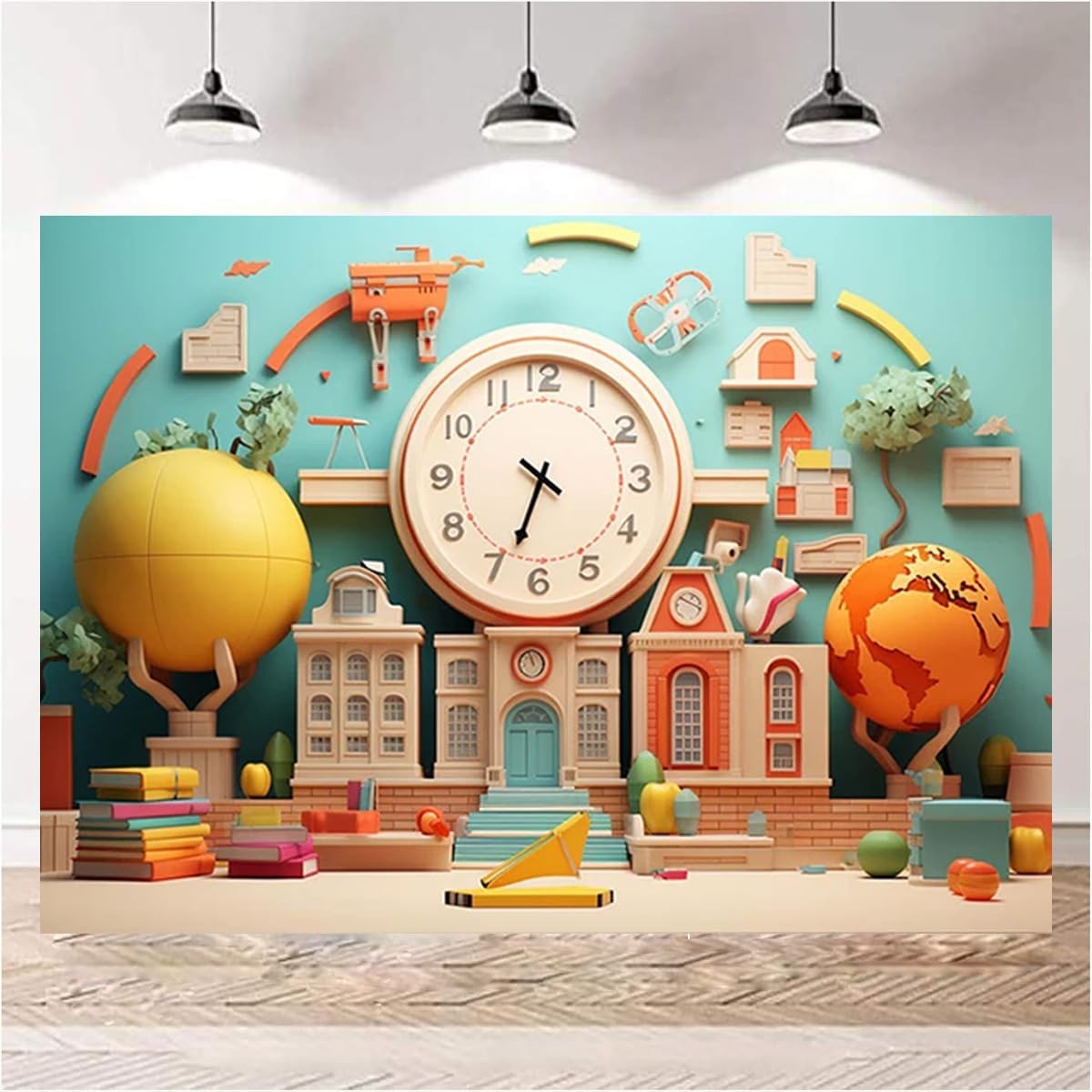 Back to School Photography Backdrop 7x5ft Kids Teacher Classroom Office Decor