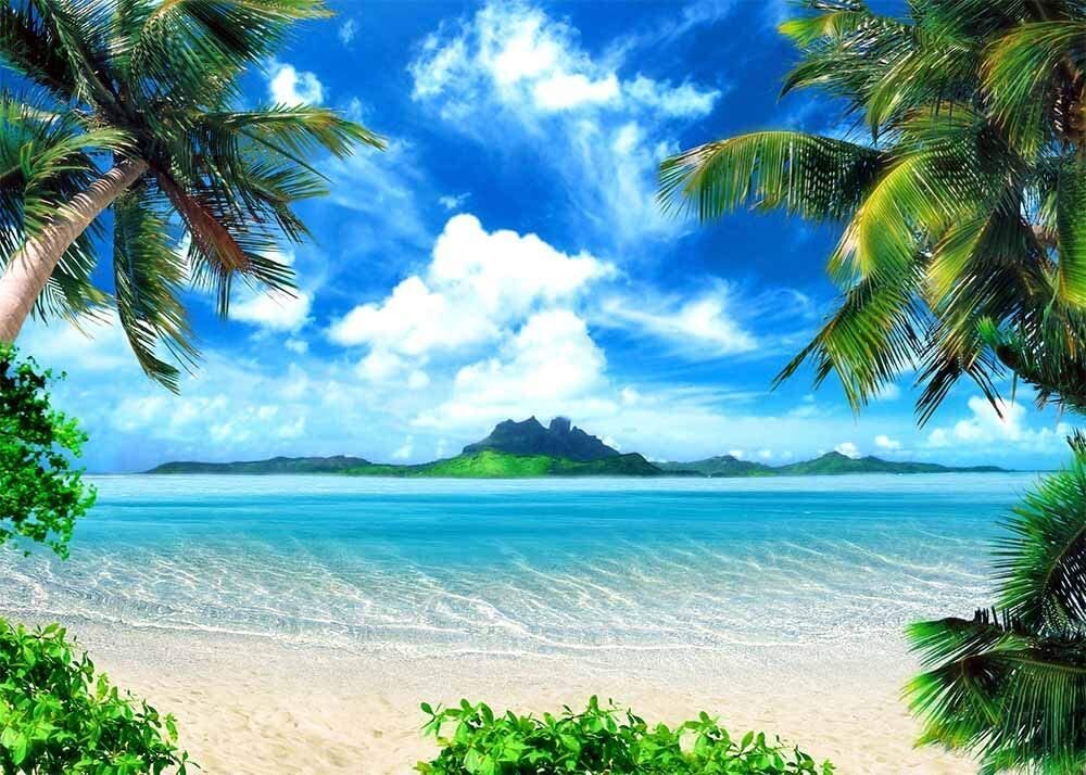 7x5ft Beach Photography Backdrops Ocean Photo Booth Wedding Party Background