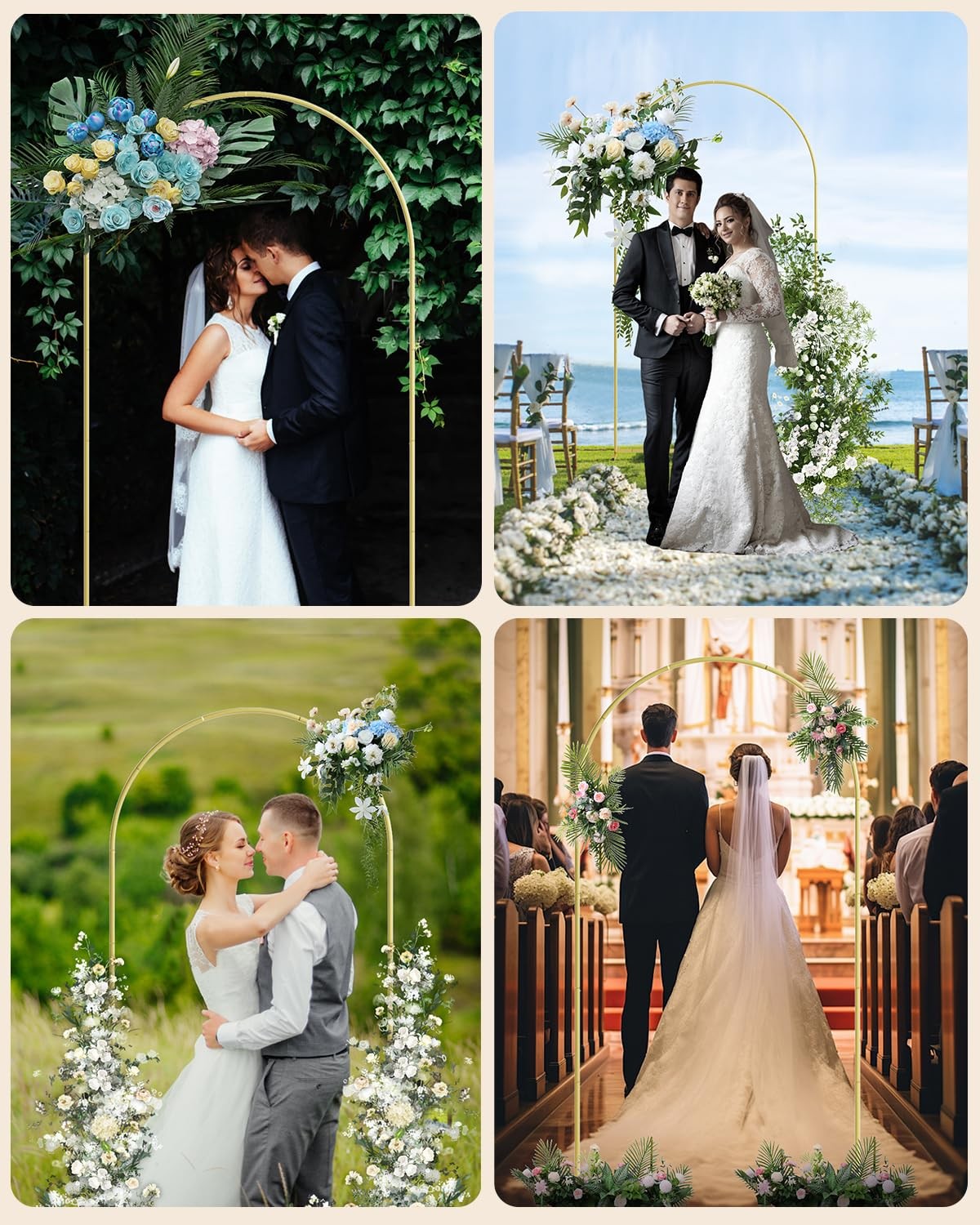 Wedding Arch, Metal Arch Backdrop Stand, Balloon Arch Stand Wedding Frame for…