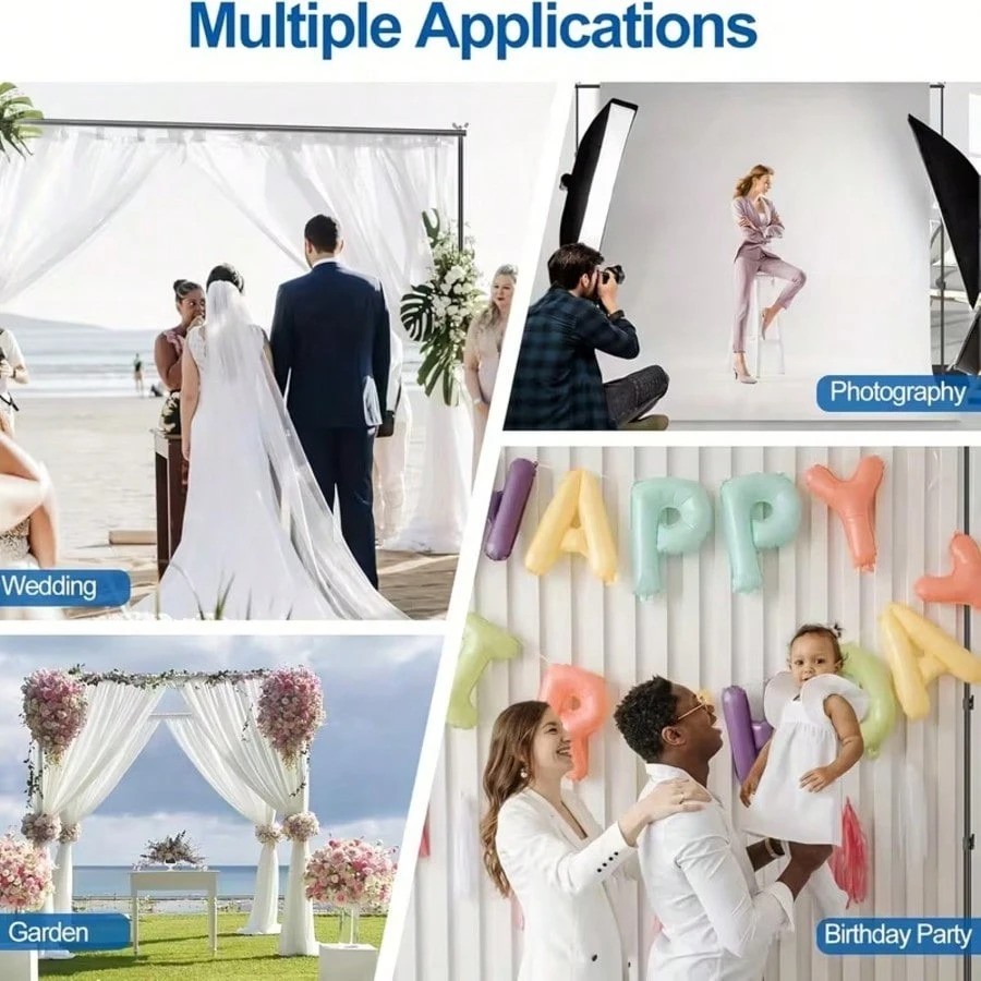 10×6.5ft Photo Backdrop Stand, Adjustable Projector Screen Support