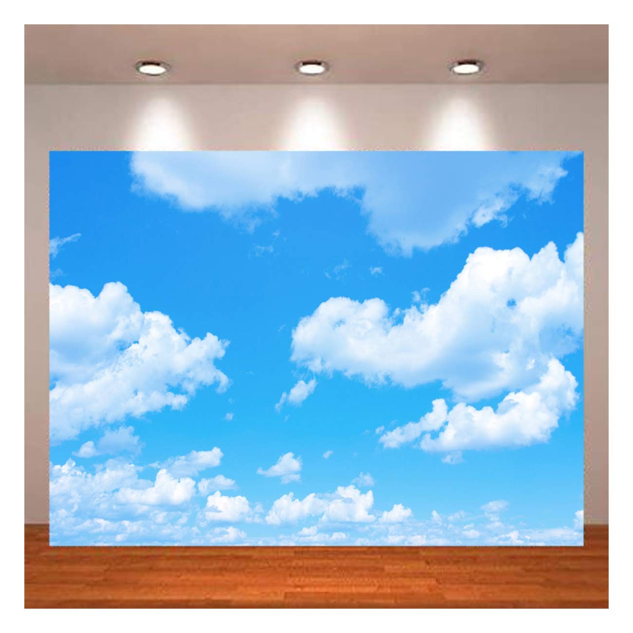 Blue Sky White Clouds Theme Photography Backdrops 7x5ft 7x5ft, Blue,White