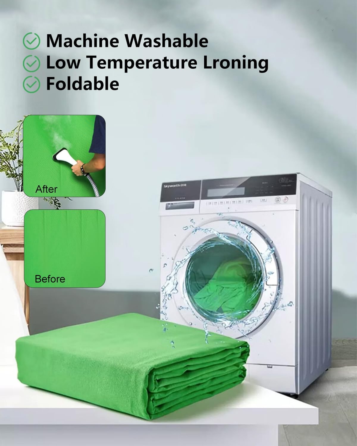 Green Screen Background for Photography, PULUZ Sheet 3.3*6.6FT