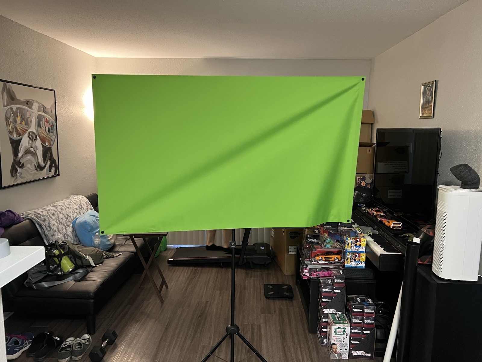 Valera 90in Green Screen Backdrop with Stand for Streaming, Ultra Portable 2 Min