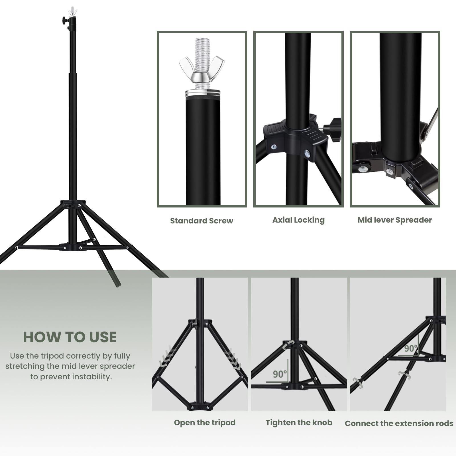 8.5×10 ft Backdrop Stand, Adjustable Back Drop Banner Stand, Photography Phot…