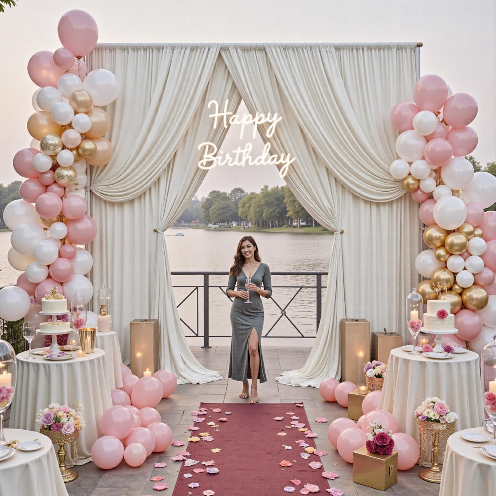 50ftx12ft Wrinkle Free Champagne (W)5ft x (H)12ft (10 Panel),