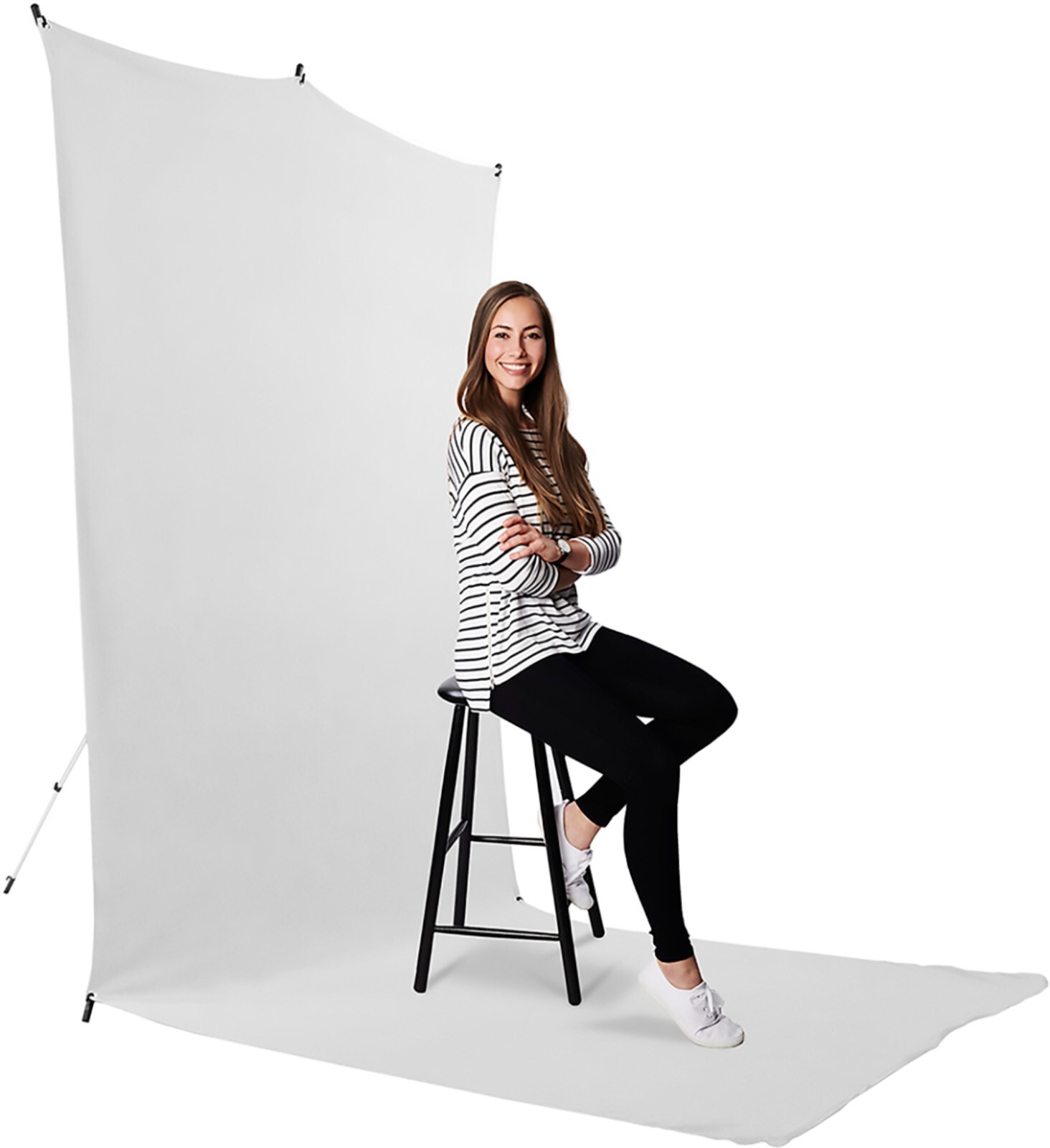 Savage Universal 5′ x 12′ Travel Photo Video shoot Backdrop Kit White