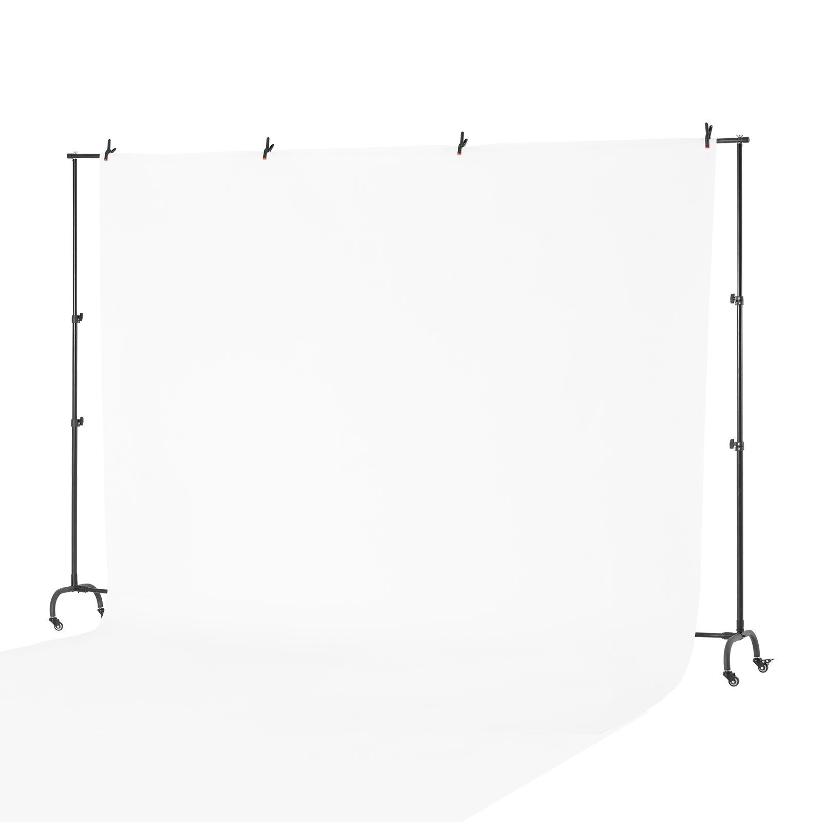 Backdrop Stand with Wheels, 7 x 10 ft Adjustable Photo Backdrop Stand Kit, Movea