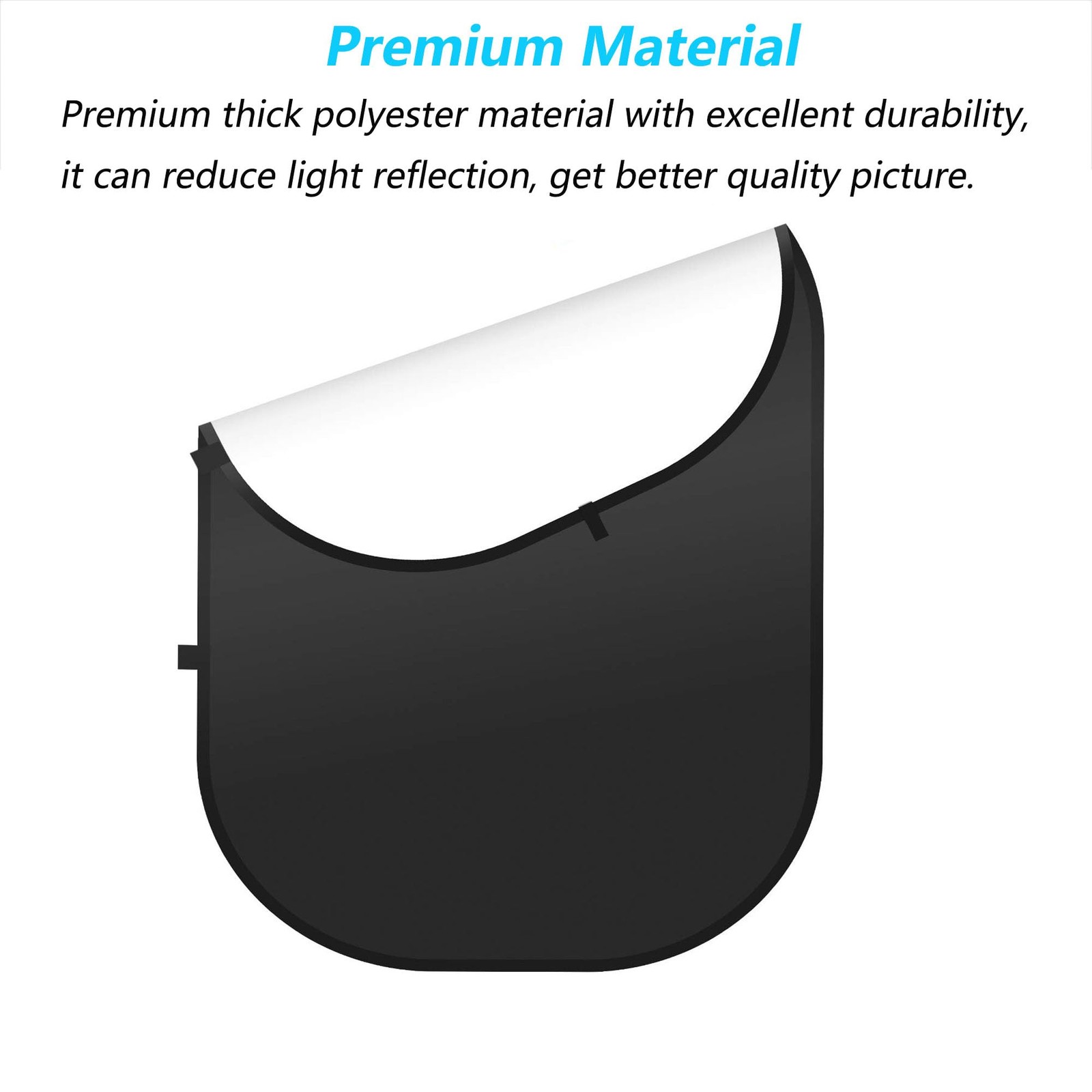 3.3x5ft/1×1.5m Chromakey Black White Backdrop with 6.23ft Stand, 2-in-1 Black…
