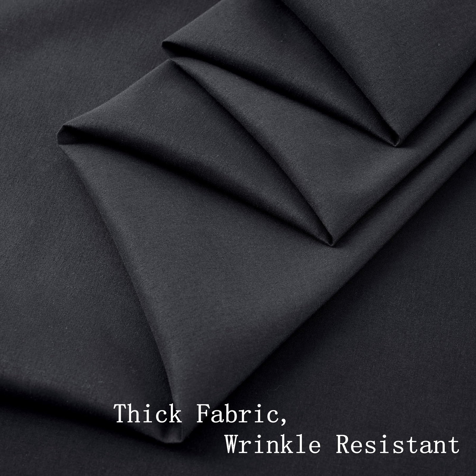 4 Panels 20x10ft Black Backdrop Curtain Polyester Wedding Photo Drapes Set
