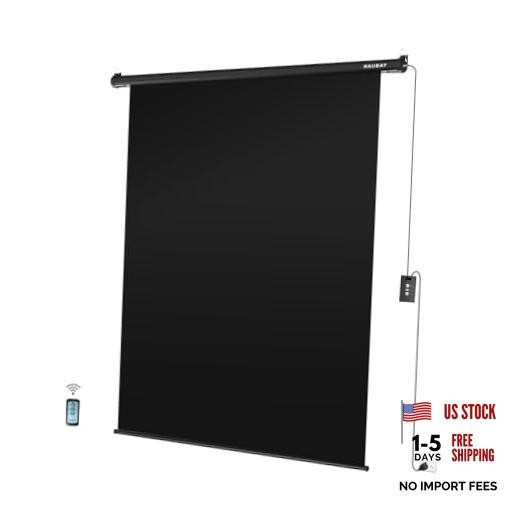 Motorized Pull Down Screen Backdrop – 59.8″ x Standard(59.8 x 86.6in) Black