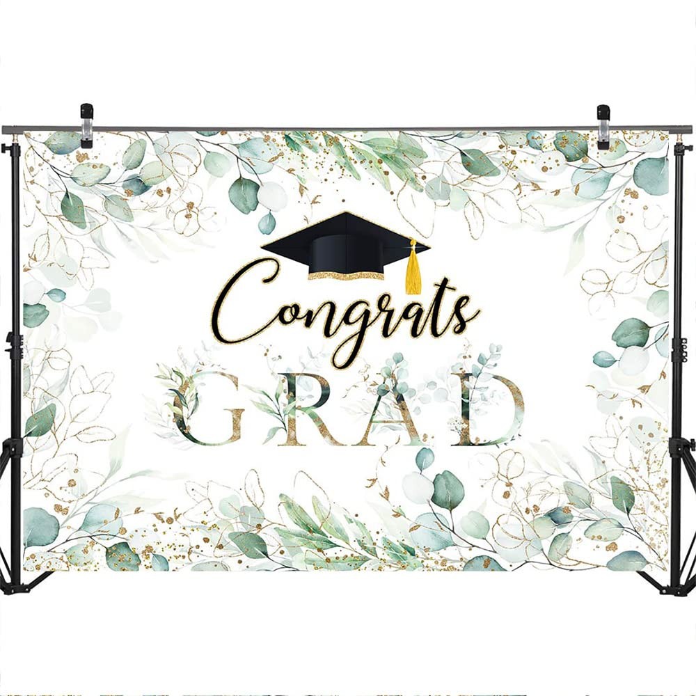 Greenery Graduation Backdrop Congrats Grad Class of 2025 Graduate Party Backg…