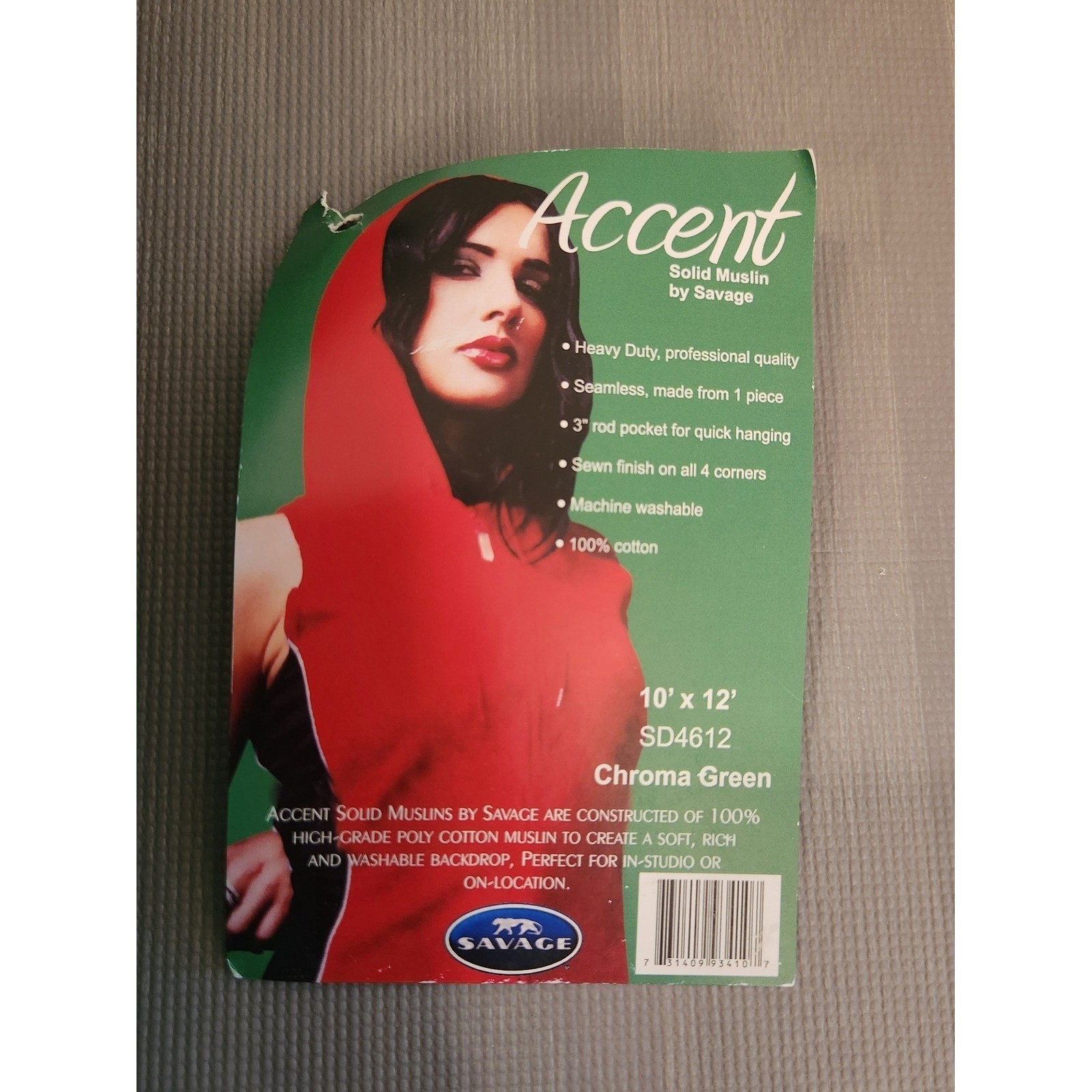 Savage Accent Solid Muslin Backdrop 10×12 Chroma Green SD4612 Photography Studio