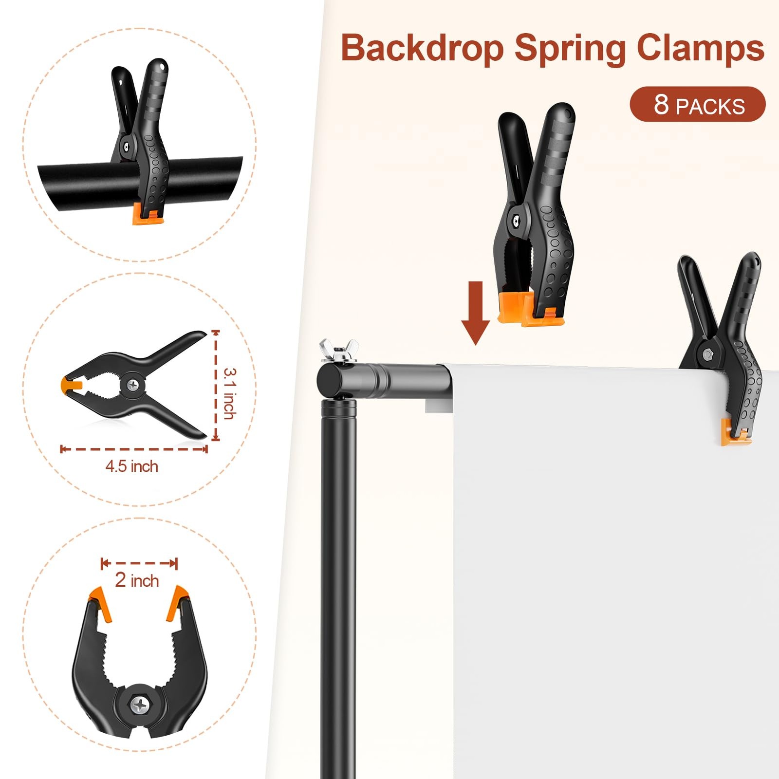 Backdrop Stand 10x7ft(WxH), Photo Studio Adjustable Background Stand Accessories