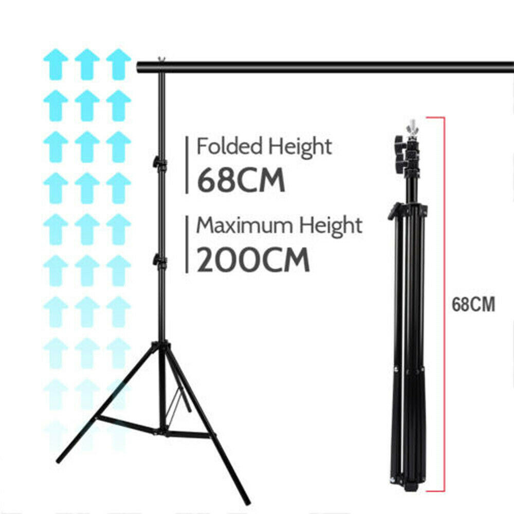 Backdrop Stand Background Stand Kit 6.5 x 6.5 ft for Party & Photo Studio + Case