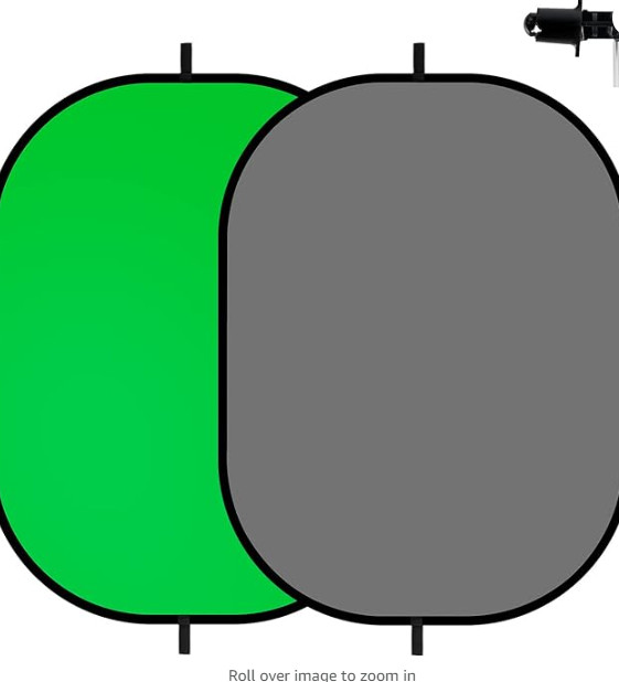 Selens Reversible Photo Pop-up Backdrop, 3’x5′ Green Grey Double-Sided