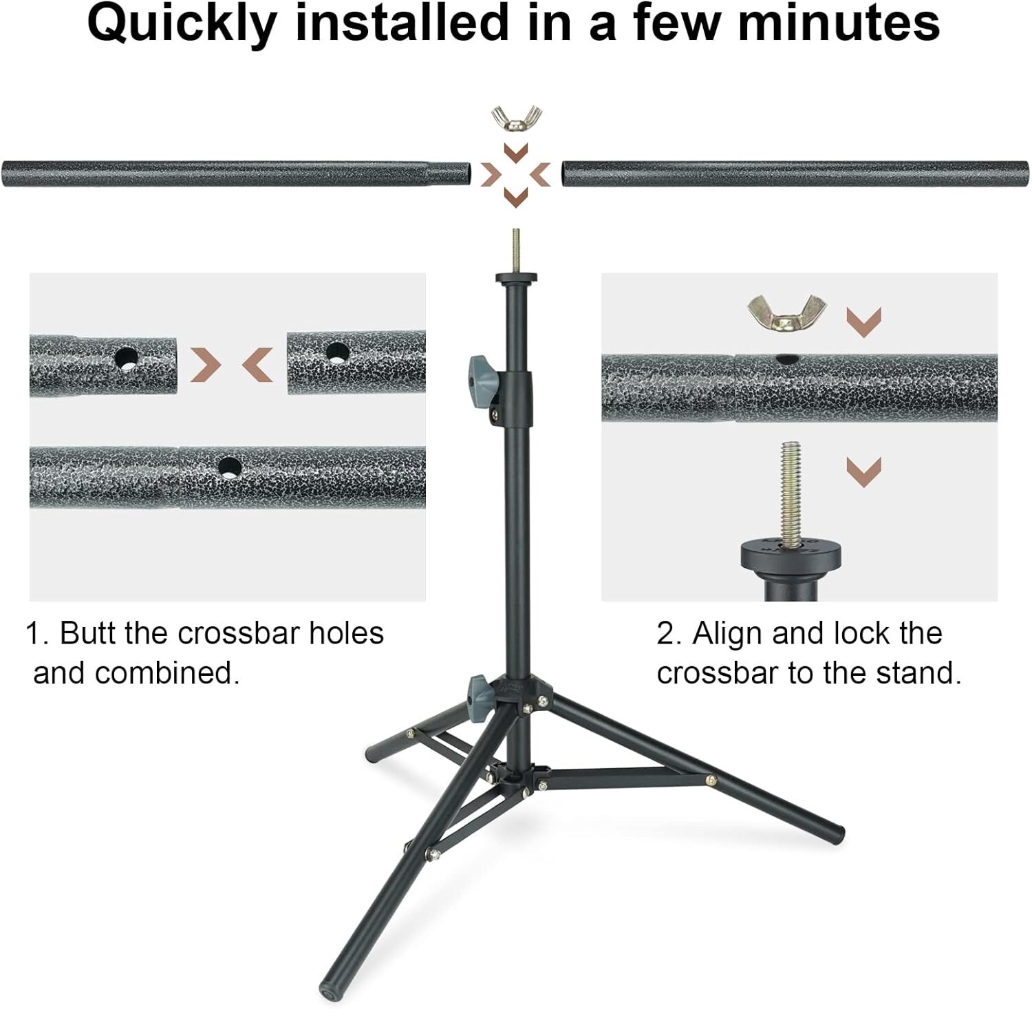 LINCO TableTop 2.2×2.6ft T Shape Photography Backdrop Background Support Stand