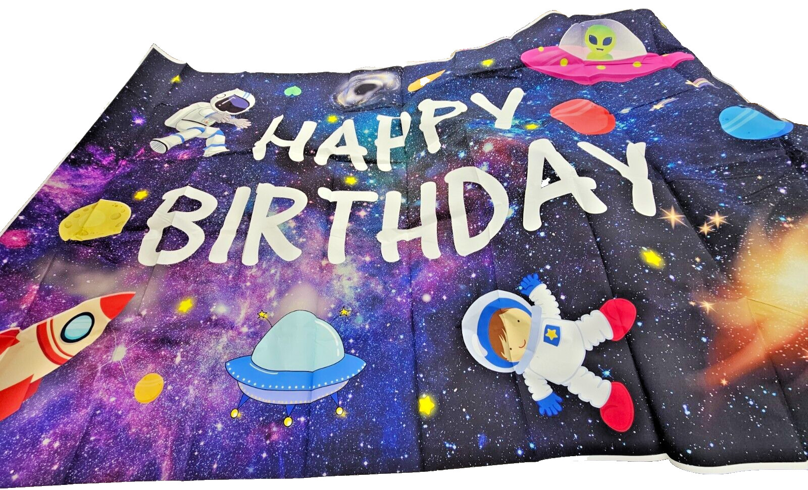 Leyiyi 7x5ft Outer Space Photography Backdrop Cartoon Space Blast Off Planet Rob