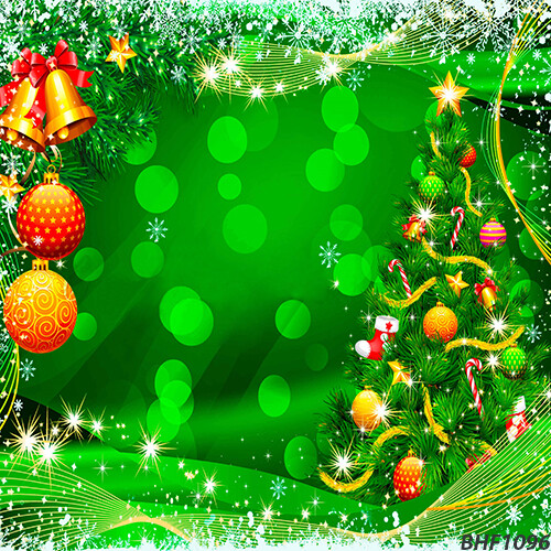 Christmas10’x10’Computer-painted Indoor Vinyl Scenic background backdrop BHF1096