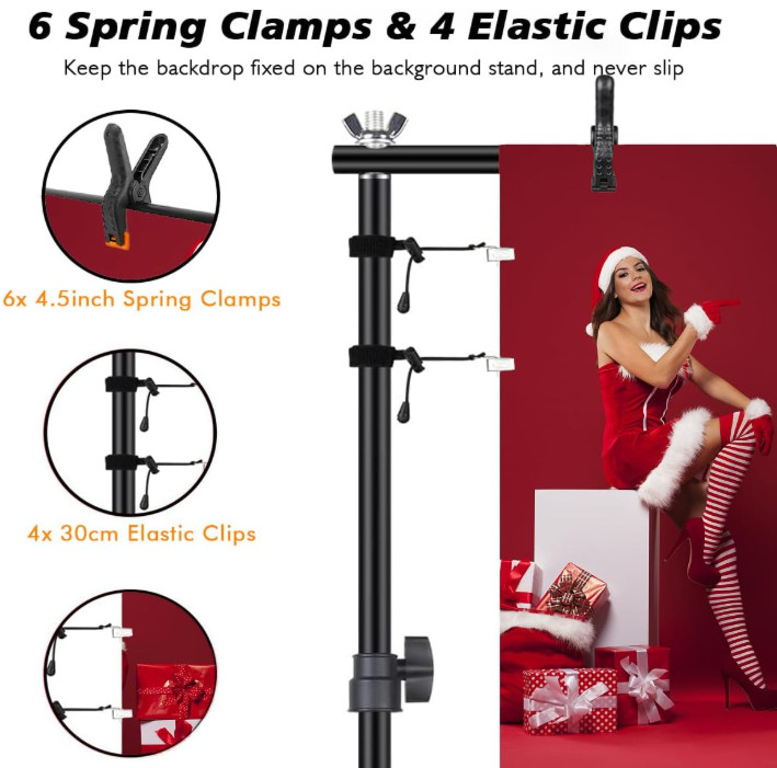 Soporte De Telon De Fondo Para Fiestas Estudio Fotografia 8.5 x10 Ft Ajustable