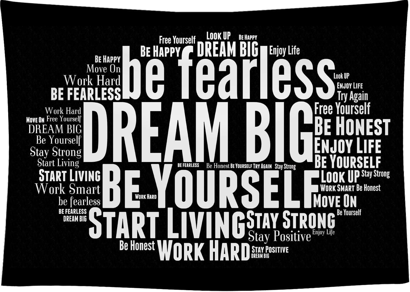 7X5 FT Inspirational Backdrop Positive Words Sayings Success Be Yourself Dream M