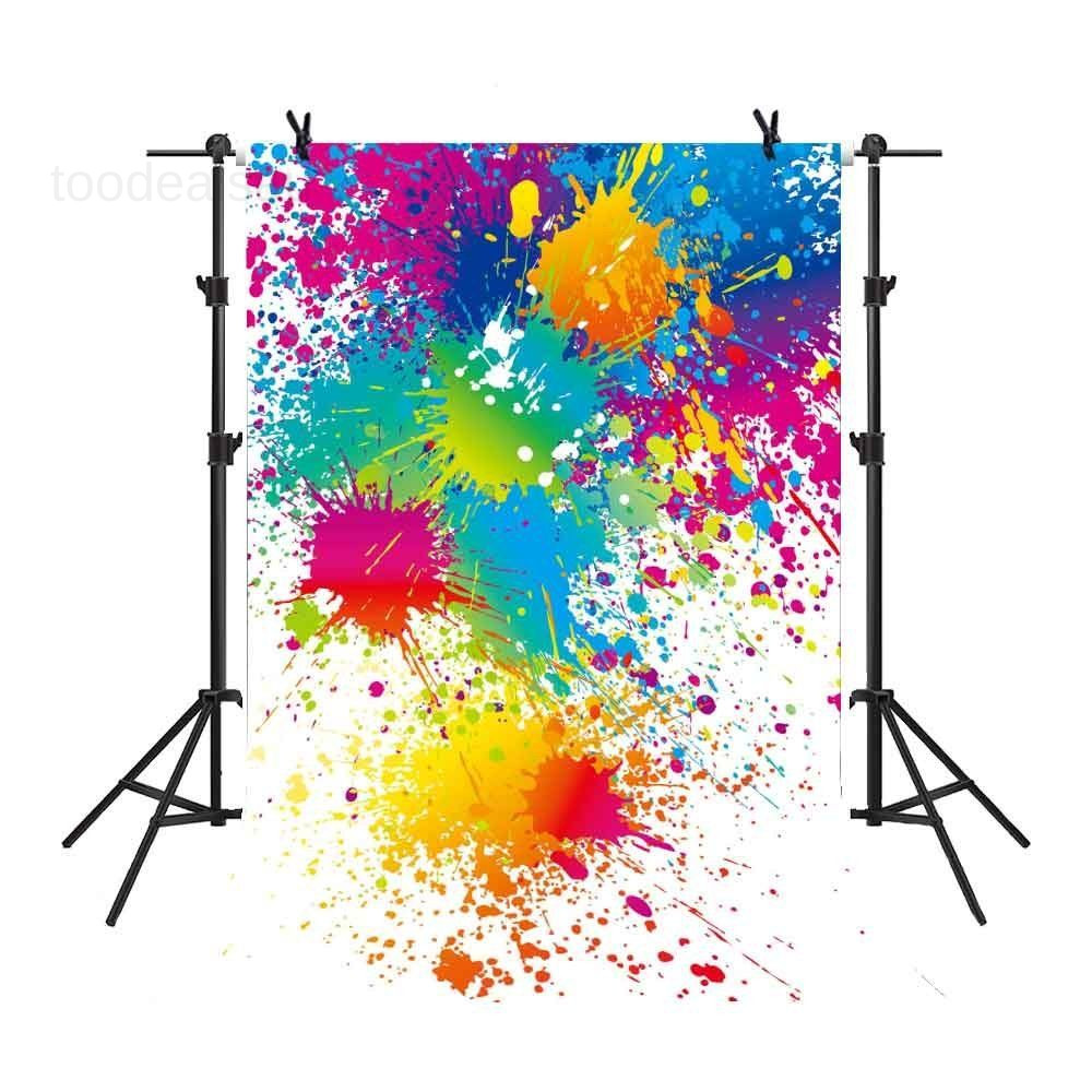 5x7Ft Colorful Splatter Background Abstract 5x7Ft, Paint Splash