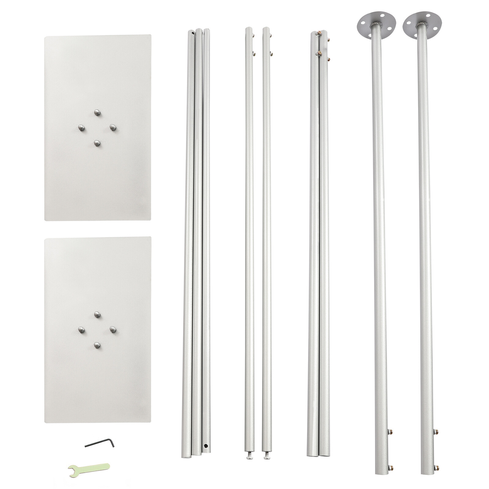 Heavy Duty Pipe Drape Kit Backdrop Support w/ Metal Steel Base-Height Adjustable