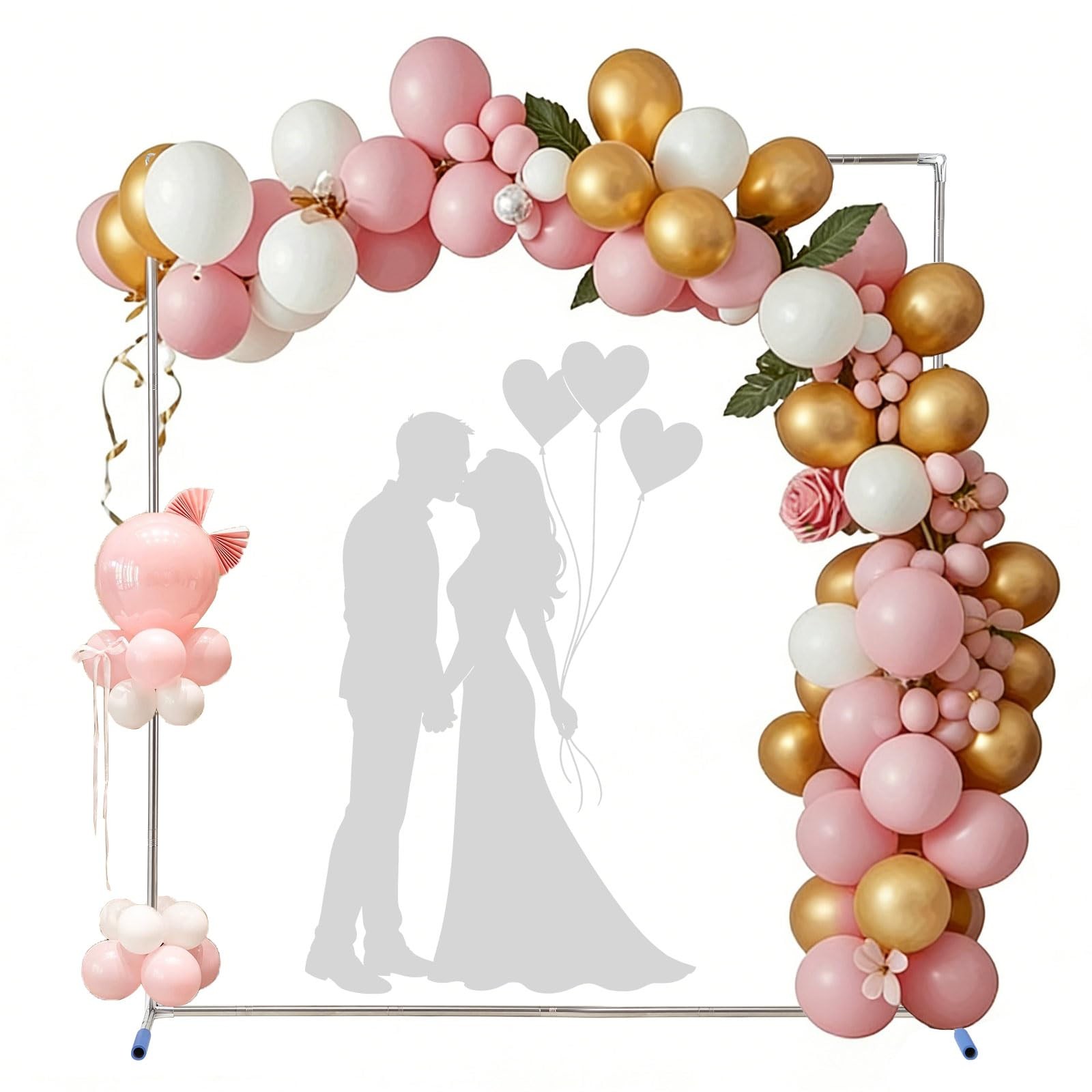 Arch Backdrop Stand,7×4 FT Metal Wedding Square Backdrop Stands for Ceremony …