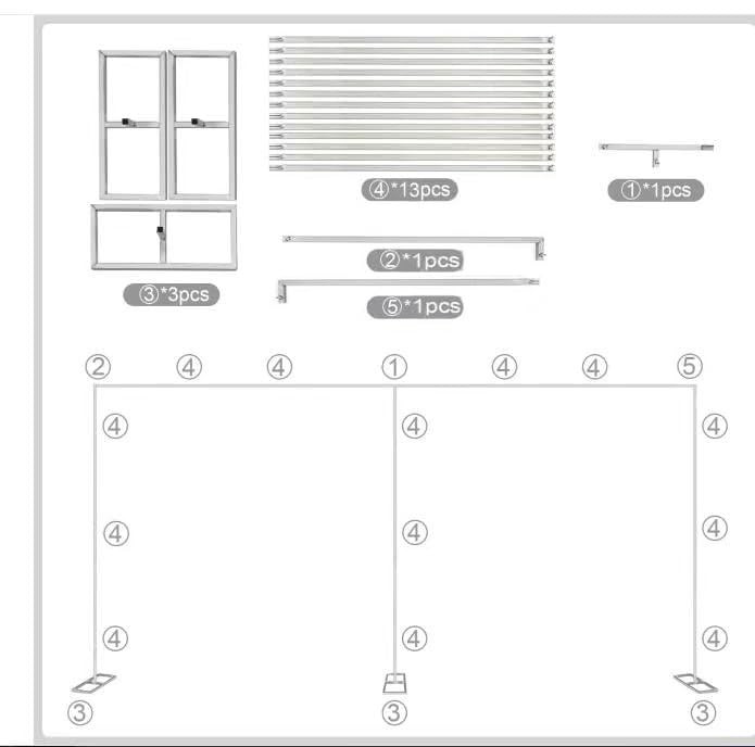 10x20ft Backdrop Stand, Wedding Party Backdrop Stand Pipe Kit Curtain Frame, …