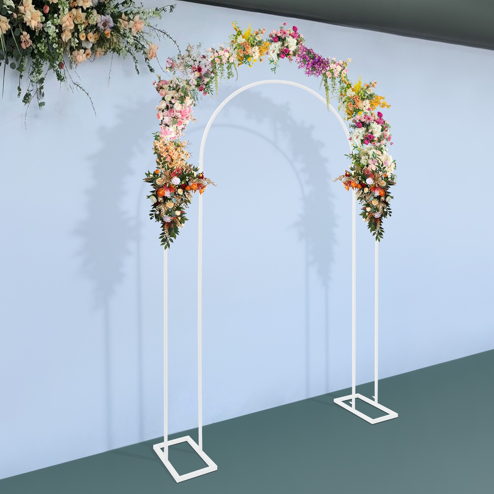 Arch Backdrop Stand,White Wedding Arch Backdrop Stand, Metal Arch Backdrop Stand