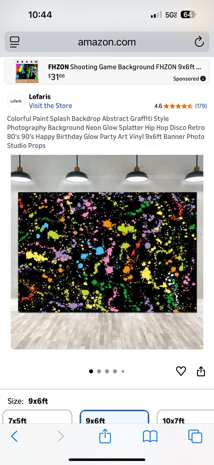 Colorful Paint Splash Backdrop Abstract Graffiti Style Photography 9ftx6ft