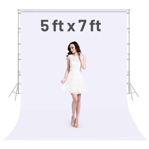 Photo Backdrop Curtains Backdrop for Photoshoot 5X 7 FT Background 5*7FT White