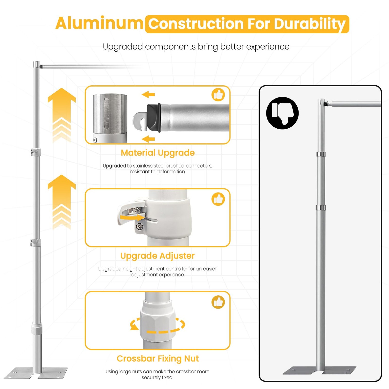 10ft x 10ft Adjustable Pipe and Drape Backdrop Stand Kit