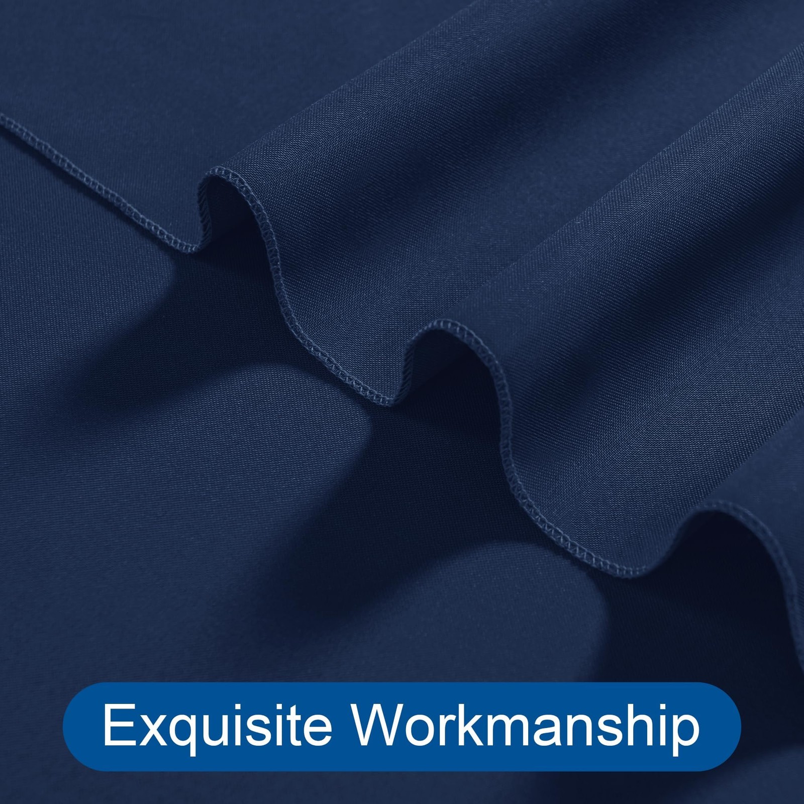2 PCS 5×10 Ft Navy Blue Backdrop Curtain Panel Photography Background Drape