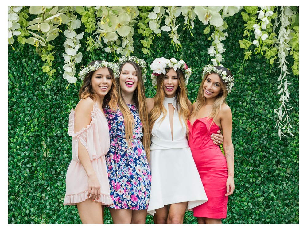 8×6 Ft Greenery Backdrop Flowers Green Leaf Yellow Bridal Shower Wedding Decor