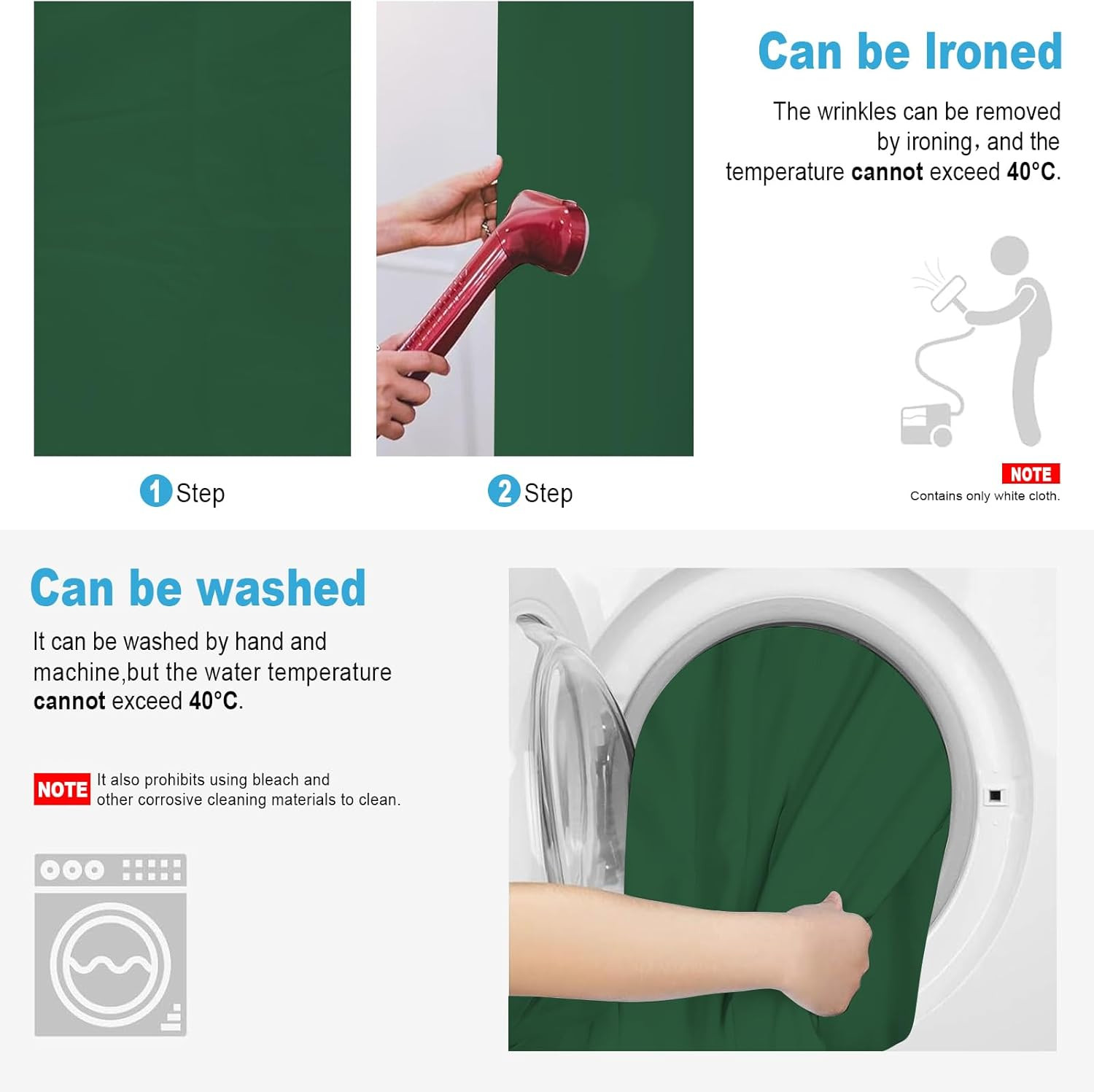 Dark Green Backdrop for Photoshoot, Professional Photo Backdrop Background Curta