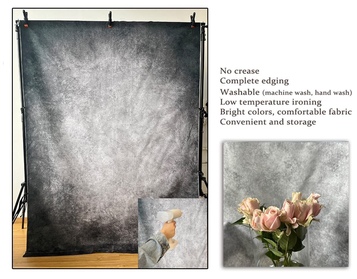 6x9ft Abstract Black Gray Portrait Photography Backdrops Photo Studio Prop Ba…